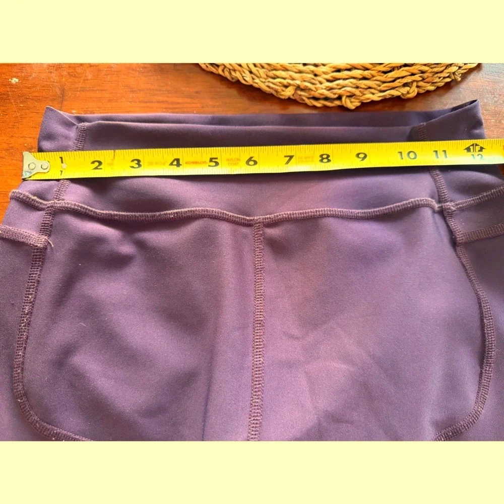 Alo Yoga Womens High Waist Mesh Panel Leggings Plum Purple Athletic Pants‎ XS